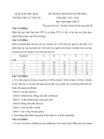 de thi hsg cap truong mon sinh hoc lop 10 truong thpt ly thai to bac ninh nam hoc 2015 2016