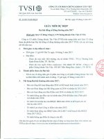 Thư mời họp ĐHĐCĐ thường niên 2017