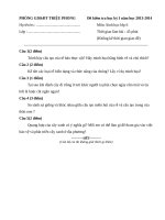 de thi hoc ki 1 mon sinh hoc 6 nam 2013 2014 trieu phong