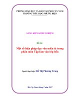 skkn một số biện pháp  dạy văn miêu tả  trong phân  môn tập làm văn lớp  bốn 