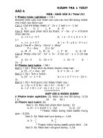 KIỂM TRA 15 PHÚT ĐẠI SỐ 8 - TIẾT 21