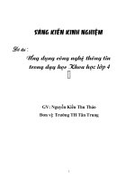 skkn ứng dụng công nghệ thông tin trong giảng dạy môn khoa học tự nhiên lớp 4 