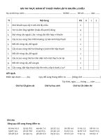 Bảng kiểm thực hành ngành Xét nghiệm cập nhật đến tháng 7 2016 BK.Visinh