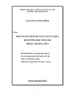skkn một số  giảipháp  để nâng chất lượng  bồi dưỡng học sinh giỏi trong trường THCS 
