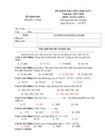 ĐỀ KIỂM TRA GIỮA KÌ 1 LỚP 4 TT 22 TOÁN + TV