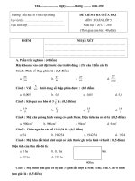 đề kiểm tra giữa HKI Toán