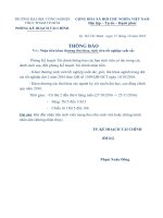 Thông báo nhận tiền khen thưởng thủ khoa, giỏi, xuất sắc - Phòng đào tạo - Trường Đại Học Công Nghiệp Thực Phẩm