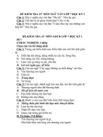 Đề kiểm tra 15 phút và 1 tiết các môn học lớp 7