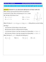 7 chủ đề chính môn Toán trong đề thi THPT Quốc gia 2017 - Lê Đôn Cường - TOANMATH.com