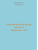 Bộ 8 đề thi thử Vật Lý 2017 có lời giải  của diễn đàn TVVL TVVL Tong hop 2017