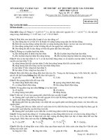 Đề thi thử THPT quốc gia 2016 môn Lý và đáp án - Tỉnh Cà Mau