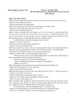 Đáp án đề minh họa THPT quốc gia môn Ngữ văn