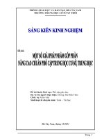 skkn một số giải pháp nhằm góp phần nâng cao chuẩn phổ cập trung học cơ sở, trung học 