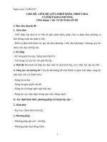 Chu de   lien he phep nhan phep chia và phep khai phuong