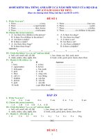 60 ĐỀ KIỂM TRA TIẾNG ANH LỚP 2 CẢ NĂM MỚI NHẤT CỦA BỘ GD & ĐT (CÓ LỜI GIẢI CHI TIẾT)