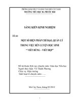skkn một số biện pháp chỉ đạo, quản lý trong việc rèn luyện học sinh viết đúng –viết đẹp 