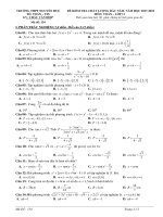 Đề kiểm tra chất lượng đầu năm học 2017 - 2018 môn Toán 11 trường THPT Nguyễn Huệ - Ninh Bình - TOANMATH.com