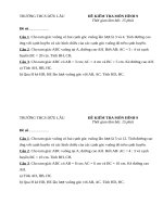 Đề kiểm tra Toán 9 Tuần 2