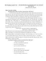 Đề minh họa THPT quốc gia môn Ngữ văn