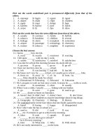 Các dạng bài ôn tập Anh 10 - P1 - Bài giảng tổng hợpBài giảng tổng hợp ôn tập anh 10 P1