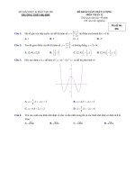 Đề khảo sát chất lượng môn Toán 12 trường THPT Đoàn Kết - Hai Bà Trưng - Hà Nội - TOANMATH.com