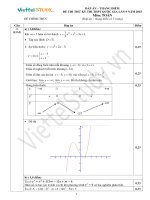 Dap an   De thi Toan minh hoa THPT quoc gia ViettelStudy   2015 so 9