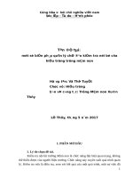 skkn một số biện pháp quản lý chỉ đạo kiểm tra nội bộ của hiệu trưởng trường mầm non 