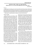 PHƯƠNG THỨC TIẾP CẬN THỊ TRƯỜNG TRONG QUẢN LÝ TÀI NGUYÊN KHOÁNG SẢN Ở VIỆT NAM