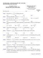 Đề kiểm tra giữa học kỳ I môn Toán 12 trường THPT Trần Nhân Tông - Hà Nội - TOANMATH.com