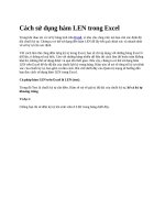 Cách sử dụng hàm LEN trong excel