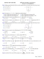 kiểm tra trắc nghiệm giải tích 12 chương 1