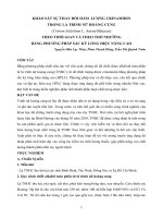 KHẢO SÁT SỰ THAY ĐỔI HÀM  LƯỢNG CRINAMIDIN TRONG LÁ TRINH NỮ HOÀNG CUNG