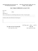 XAC NHAN CHINH SUA LUAN VAN SAU KHI BAO VE