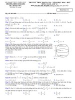 Đề thi thử THPT Quốc Gia môn Toán năm 2017 trường THPT Vinh Lộc toan 2017 vinh loc