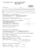 Đề kiểm tra Giải tích 12 chương 1 (Hàm số) trường THPT Cần Đước - Long An - TOANMATH.com