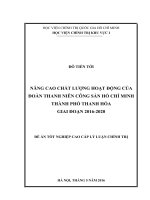 Nâng cao chất lượng hoạt động của đoàn thanh niên cộng sản hồ chí minh thành phố thanh hóa giai đoạn 2016 2020