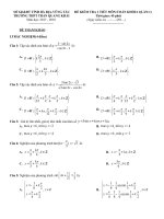Đề kiểm tra Đại số và Giải tích 11 chương 1 (Lượng giác) trường Trần Quang Khải - Bà Rịa - Vũng Tàu - TOANMATH.com