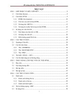 Đề cương thiết kế web với HTMLCSS 