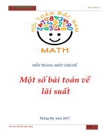 Bài toán lãi suất và ví dụ minh họa - Trần Thông - TOANMATH.com