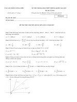 Đề thi thử môn Toán trường Chuyên Hưng Yên