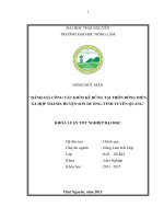 Đánh giá công tác kiểm kê rừng tại thôn đông diễn   xã hợp thành   huyện sơn dương   tỉnh tuyên quang 