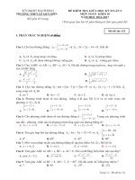 Đề kiểm tra Hình học 10 chương 3 (Tọa độ mặt phẳng) trường THPT Lê Quý Đôn - Hải Phòng - TOANMATH.com