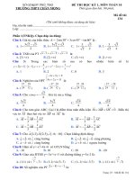 Đề thi HK1 Toán 10 năm học 2016 - 2017 trường THPT Chân Mộng - Phú Thọ - TOANMATH.com