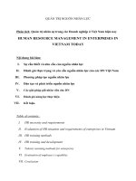 Phân tích  quản trị nhân sự trong các doanh nghiệp ở việt nam hiện nay 