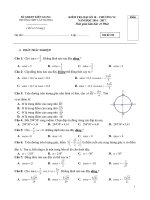Đề kiểm tra Đại số 10 chương 6 (Công thức lượng giác) trường THPT Cây Dương - Kiên Giang - TOANMATH.com