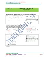 Bài tập chinh phục dao động cơ   điện xoay chiều   đồ thị dao động ( có đáp án )