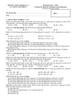 Đề kiểm tra 1 tiết Hình học 11 chương 3 (Quan hệ vuông góc) trường Nho Quan A - Ninh Bình - TOANMATH.com