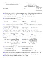 Đề kiểm tra Hình học 10 chương 3 (Tọa độ mặt phẳng) trường THPT Lục Ngạn 1 - Bắc Giang - TOANMATH.com