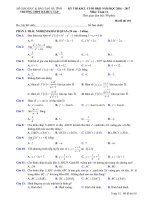 Đề thi HK2 Toán 11 năm học 2016 - 2017 trường THPT Hà Huy Tập - Hà Tĩnh - TOANMATH.com