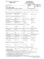 Đề kiểm tra Hình học 10 chương 3 (Tọa độ mặt phẳng) trường THPT Lý Thường Kiệt - Gia Lai - TOANMATH.com